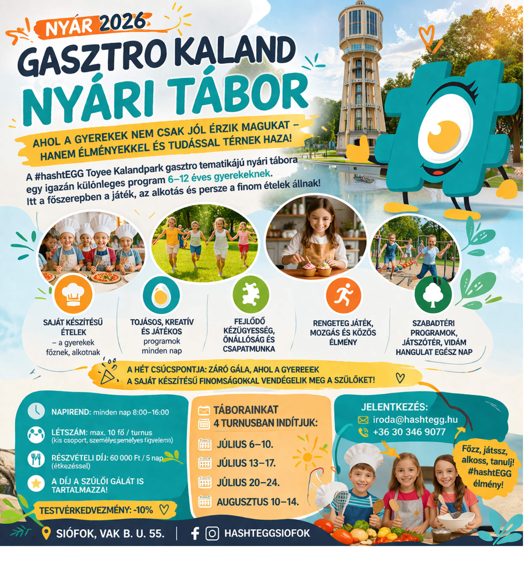 #hashtEGG Toyee Gasztro Nyári Tábor - Siófok 2026 #hashtEGG Toyee Gasztro Nyári Tábor - Siófok 2026