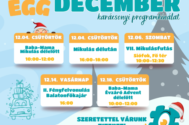 #hashtEGG Ünnepváró Programkínálat